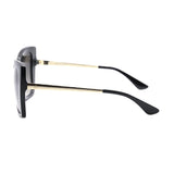 Óculos de Sol Atitude AT 5448 A01 Preto e Dourado Brilho / Cinza Degradê - Lente 5,5 cm