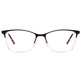 Óculos de Grau Atitude AT 1675 09A Preto Fosco e Dourado Brilho - Lente 5,3 cm