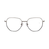 Óculos de Grau Atitude AT2108 09A Prata e Preto Brilho - Lente 5,3 cm