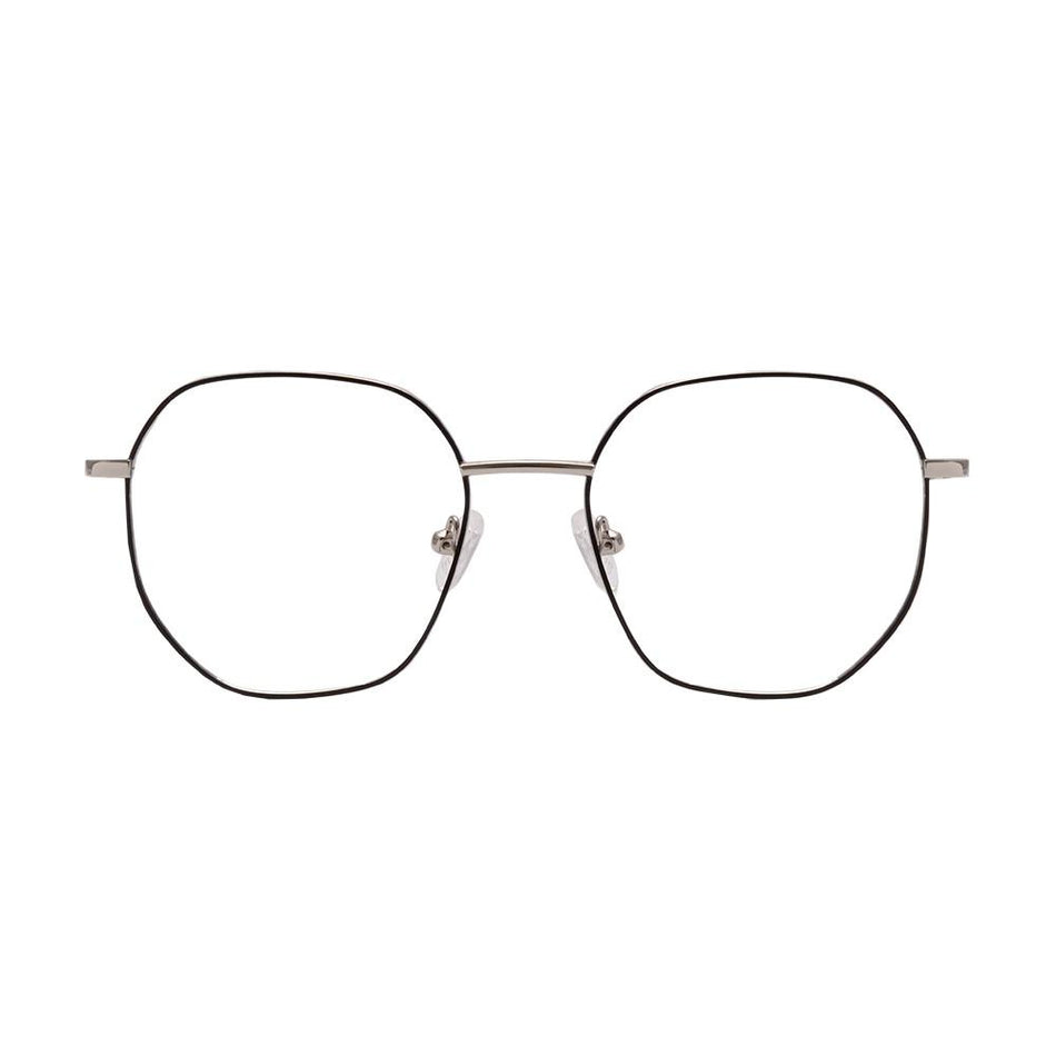 Óculos de Grau Atitude AT2109 09A Preto e Prata Brilho - Lente 5,3 cm