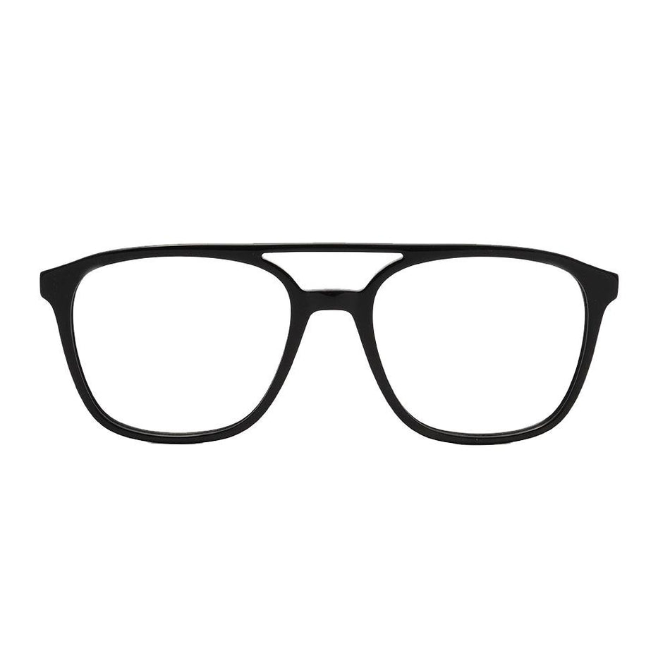 Óculos de Grau Atitude AT7138 A01 Preto e Prata Brilho - Lente 5,4 cm
