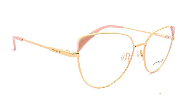 Óculos de Grau Atitude AT 2095 05A Rosa e Dourado Brilho