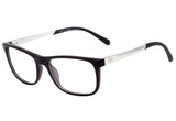 Óculos de Grau Atitude AT 4119 Aluminium T01 Preto Translúcido E Cinza Brilho - Lente 5,6 Cm