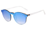 Óculos de Sol Atitude AT 5335 T01 Transparente Brilho/ Azul E Marrom Espelhado - Lente 4,9 Cm
