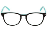 Óculos de Grau Atitude AT 7007 A01 Preto Brilho E Verde - Lente 5,0 Cm