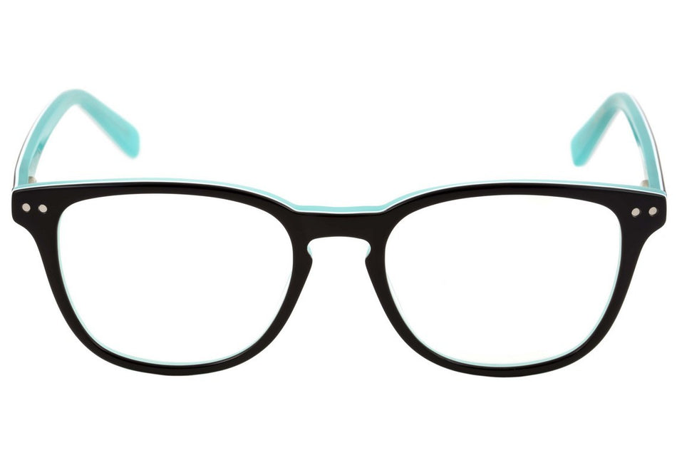 Óculos de Grau Atitude AT 7007 A01 Preto Brilho E Verde - Lente 5,0 Cm