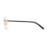 Óculos de Grau Atitude Royan Clip On 04A Dourado e Preto Brilho/ Marrom Degradê - Lente 5,1 cm