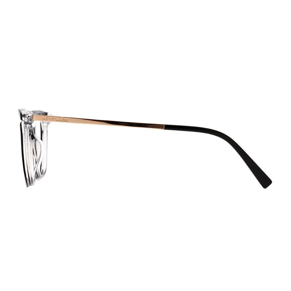 Óculos de Grau Atitude AT7125 A01 Preto e Dourado Brilho - Lente 5,5 cm