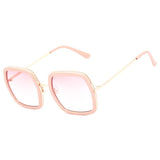 Óculos de Sol Atitude AT8025 04C Bege e Dourado Brilho/ Rosa Degradê - Lente 5,5 cm