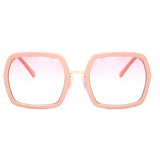 Óculos de Sol Atitude AT8025 04C Bege e Dourado Brilho/ Rosa Degradê - Lente 5,5 cm